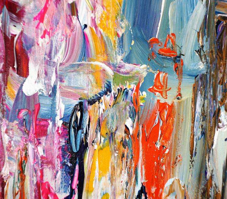 Original Abstract Expressionism Cities Painting by Peter Nottrott