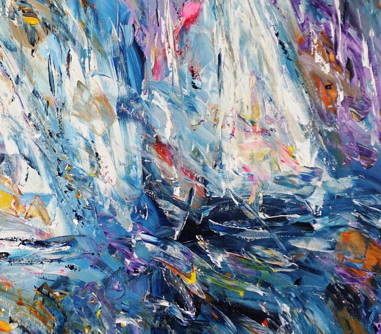 Original Abstract Expressionism Sailboat Painting by Peter Nottrott