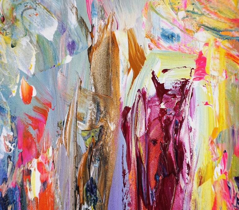 Original Abstract Expressionism Cities Painting by Peter Nottrott