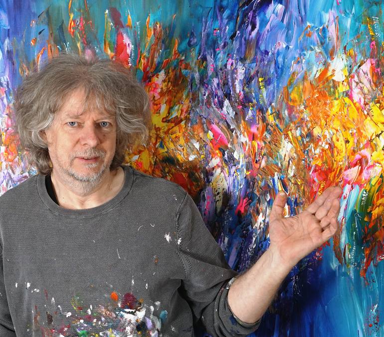 Original Abstract Expressionism Abstract Painting by Peter Nottrott