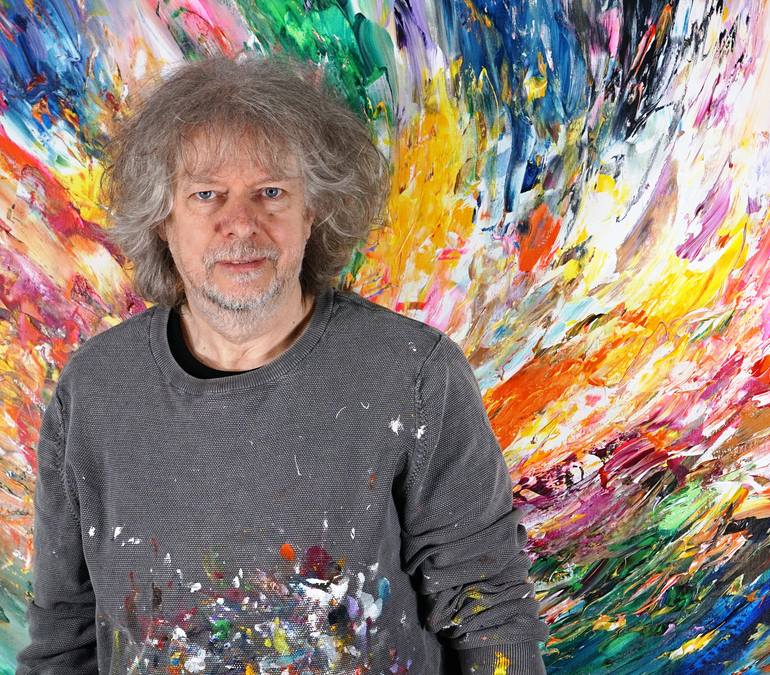 Original Abstract Expressionism Abstract Painting by Peter Nottrott