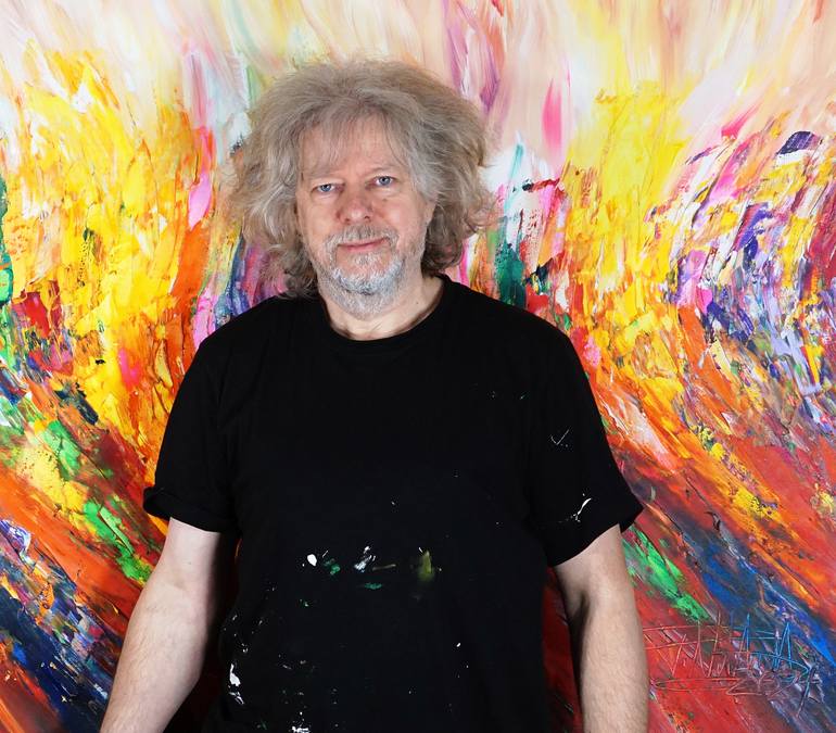 Original Abstract Expressionism Abstract Painting by Peter Nottrott