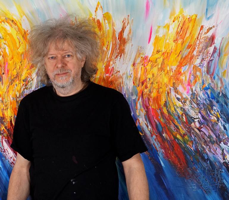 Original Abstract Expressionism Abstract Painting by Peter Nottrott