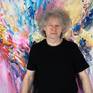 The Artist Peter Nottrott and the artwork 'Exciting Daydream XXL 2'.