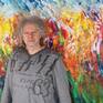The Artist Peter Nottrott and the artwork 'Sunny Summer Day XXL 5'.