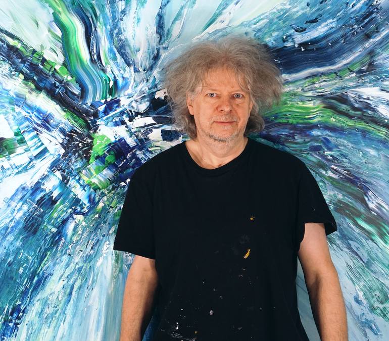 Original Abstract Expressionism Abstract Painting by Peter Nottrott