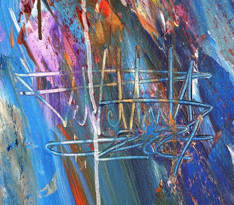 Original Abstract Expressionism Sailboat Painting by Peter Nottrott