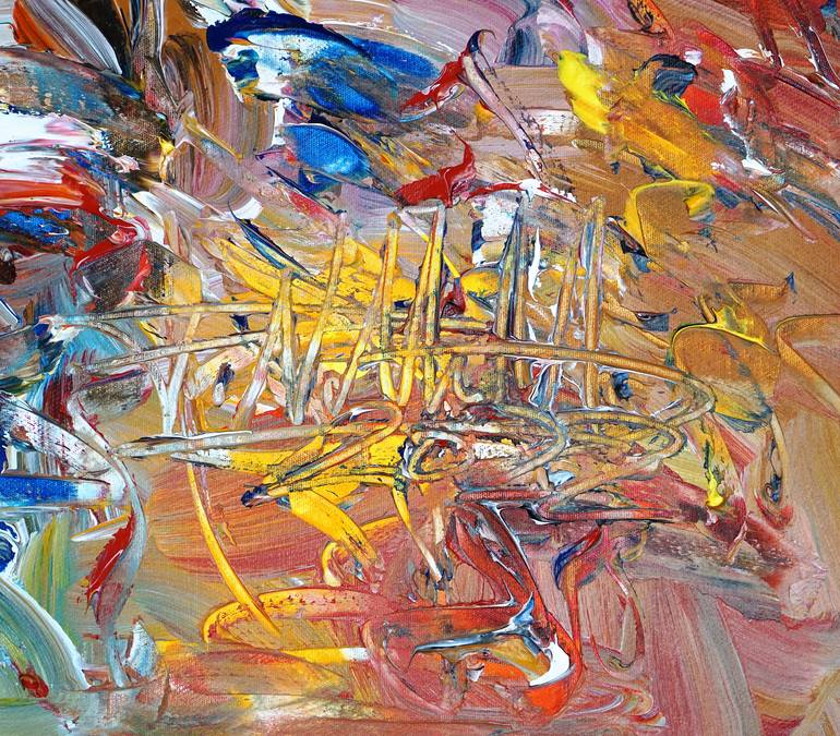 Original Abstract Expressionism Sailboat Painting by Peter Nottrott