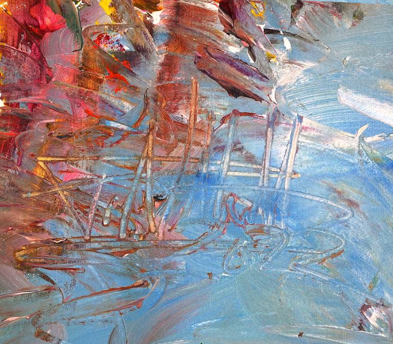 Original Abstract Expressionism Cities Painting by Peter Nottrott