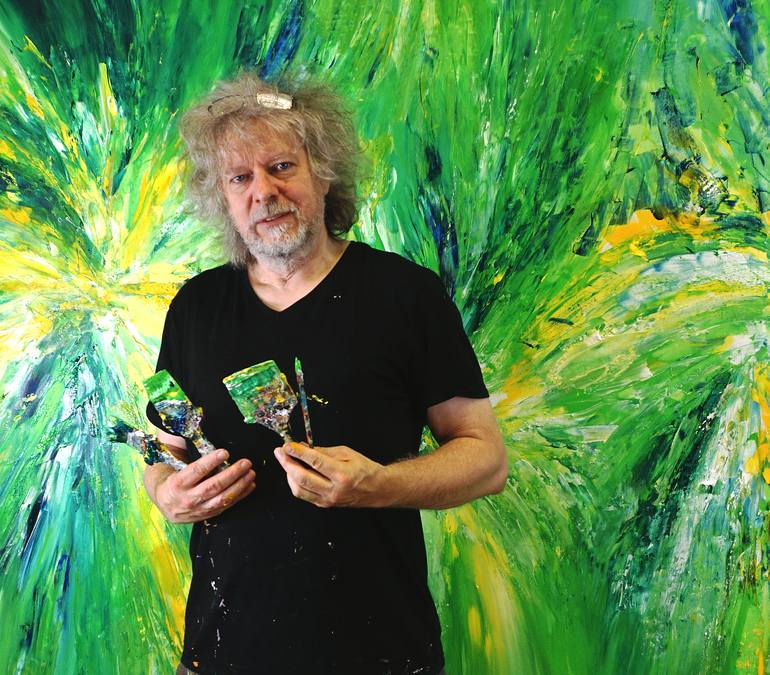 Original Abstract Expressionism Abstract Painting by Peter Nottrott