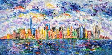 Saatchi Art Artist Peter Nottrott; Painting, “New York Skyline XXL 1” #art