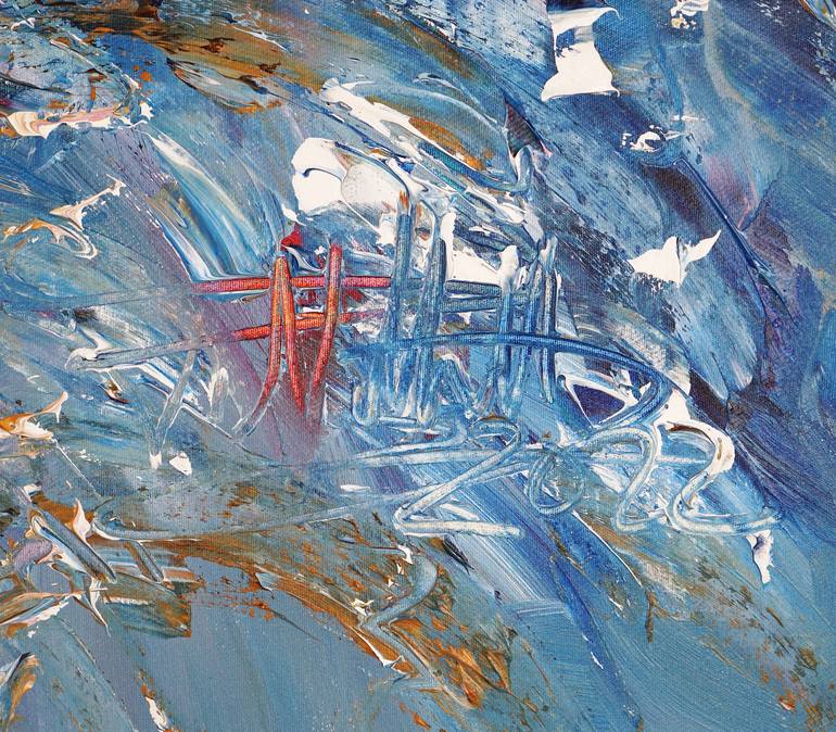 Original Abstract Expressionism Sailboat Painting by Peter Nottrott