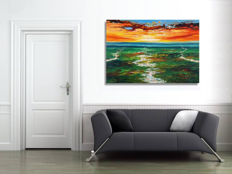 Original Abstract Expressionism Landscape Painting by Peter Nottrott