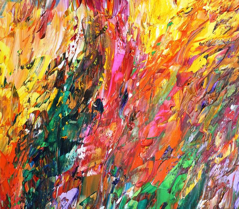 Original Abstract Expressionism Floral Painting by Peter Nottrott