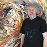The Artist Peter Nottrott and the artwork 'Nature Energy XL 8'.