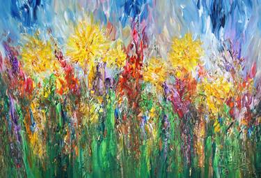 Original Abstract Floral Paintings by Peter Nottrott