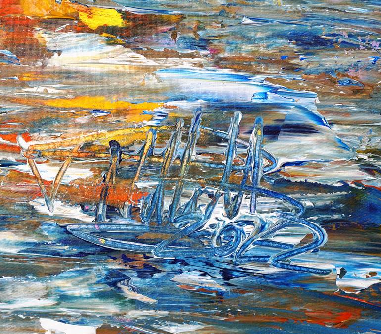 Original Abstract Expressionism Sailboat Painting by Peter Nottrott