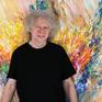 The Artist Peter Nottrott and the artwork 'Sunny Summer Adventure M 1'.