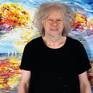 The Artist Peter Nottrott and the artwork 'Seascape Sailing Impressions S 3'.