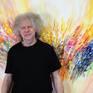 The Artist Peter Nottrott and the artwork 'Positive Energy XXL 13'.