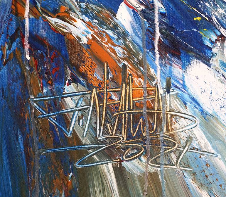 Original Abstract Expressionism Sailboat Painting by Peter Nottrott