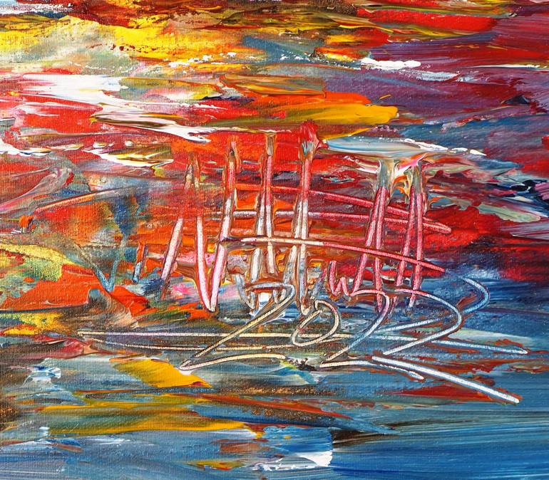 Original Abstract Expressionism Sailboat Painting by Peter Nottrott