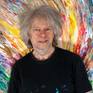 The Artist Peter Nottrott and the artwork 'Celebration S 1'.