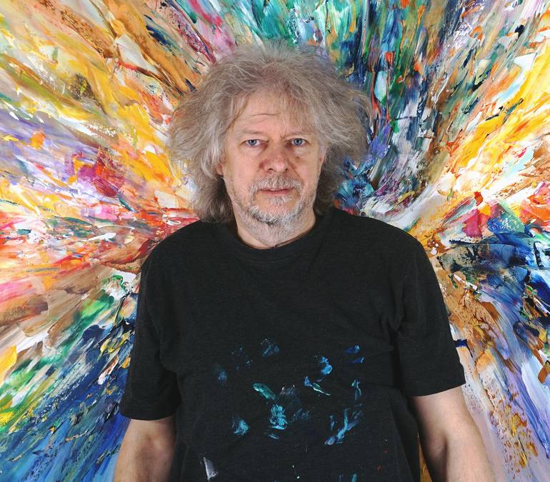 Original Modernism Abstract Painting by Peter Nottrott