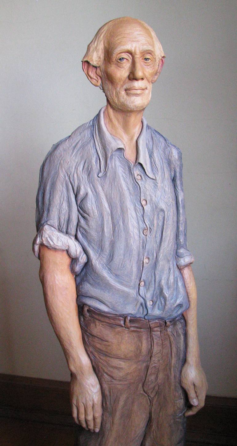 Original Figurative People Sculpture by Rick Harney