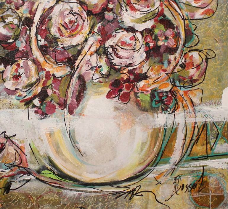 Original Floral Painting by Nancy Bossert