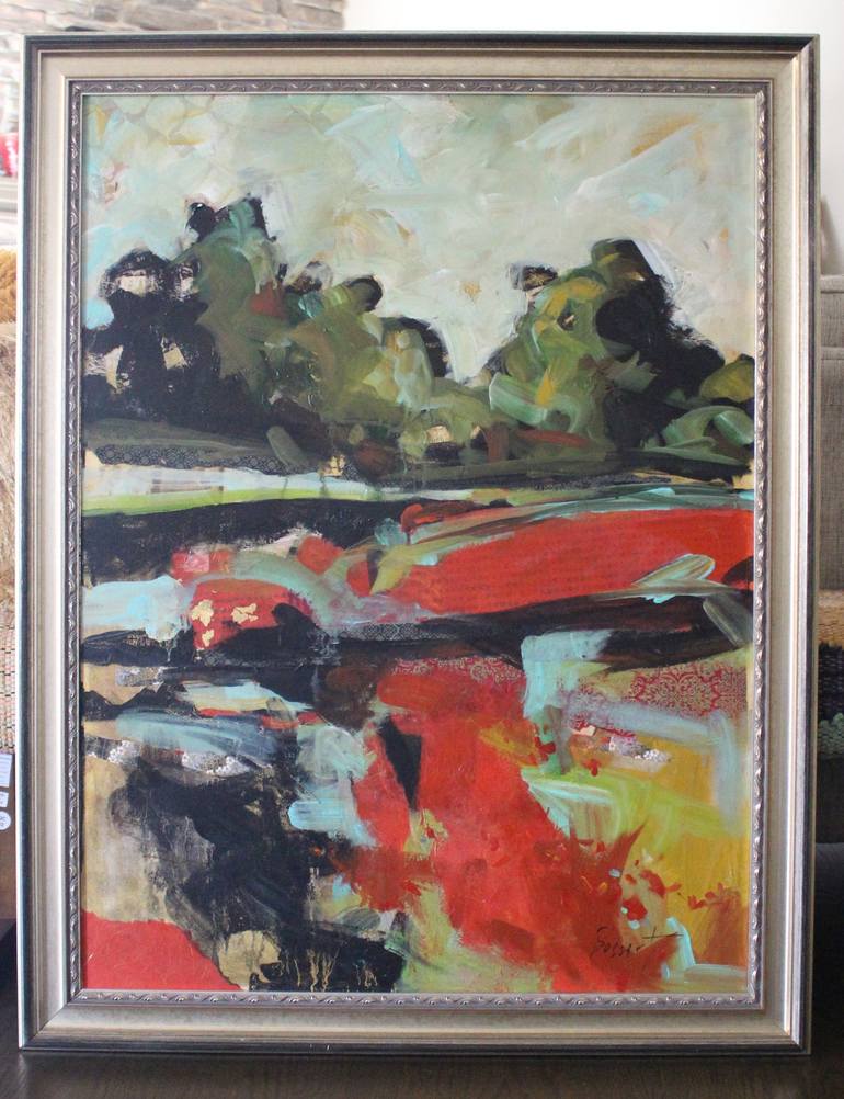 Original Abstract Landscape Painting by Nancy Bossert