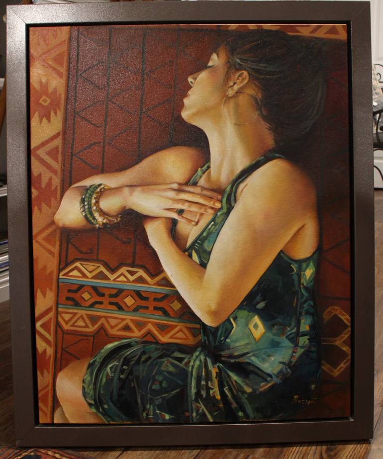Original Classicism Women Painting by Nancy Bossert