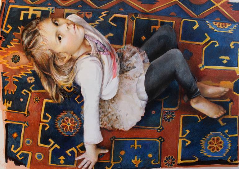 Original Classicism Women Painting by Nancy Bossert