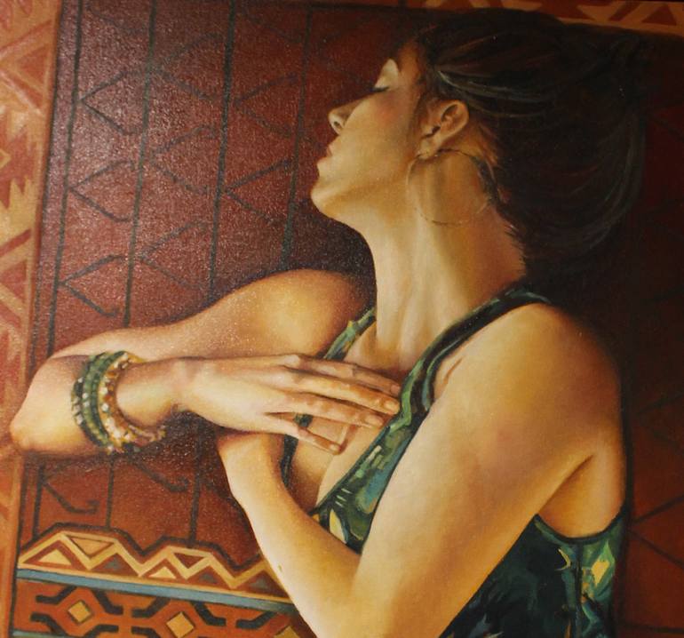 Original Classicism Women Painting by Nancy Bossert