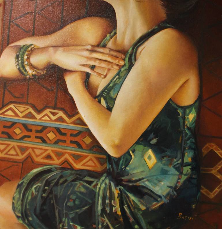 Original Classicism Women Painting by Nancy Bossert