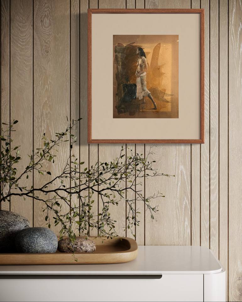 Original Contemporary Nude Mixed Media by Nancy Bossert