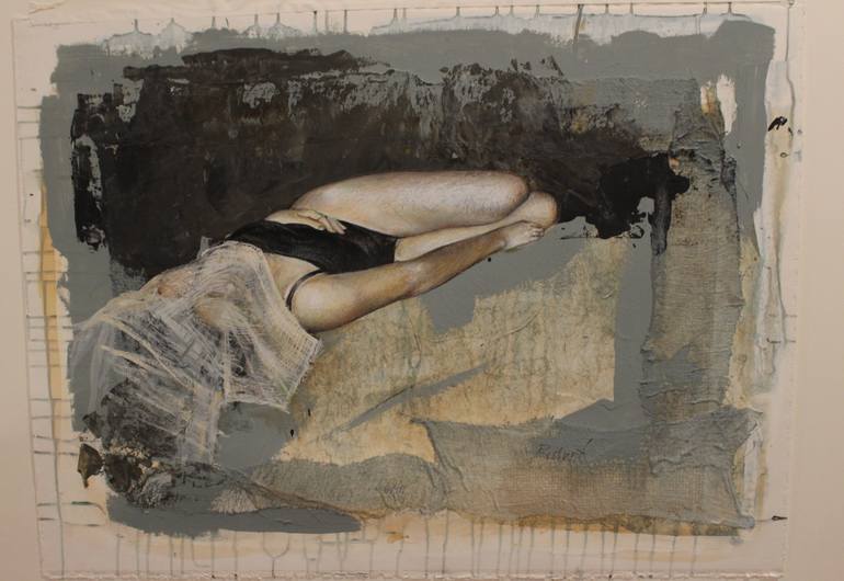 Original Abstract Women Mixed Media by Nancy Bossert