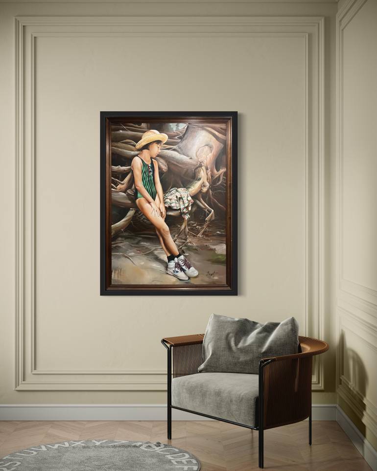 Original Figurative Children Painting by Nancy Bossert
