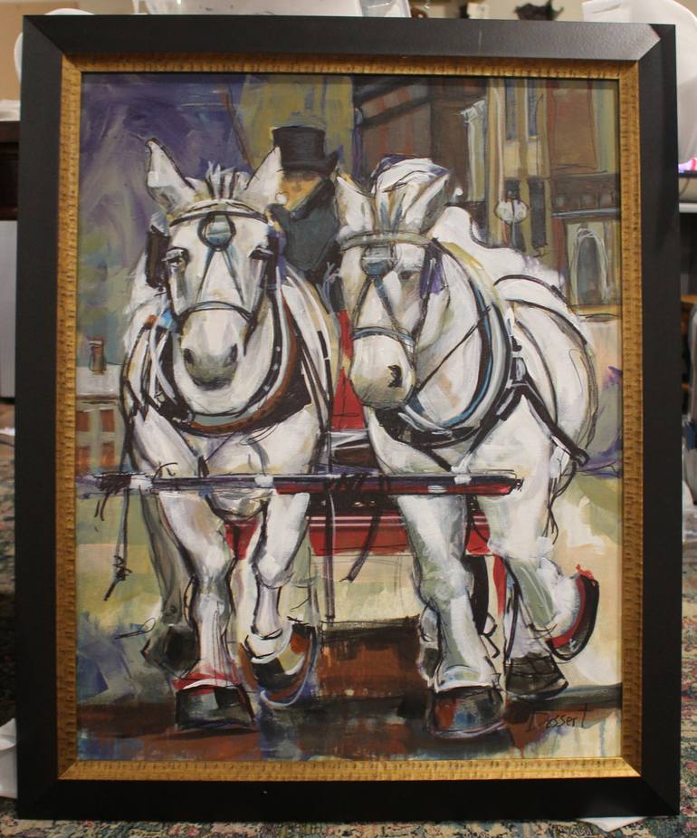 Original Contemporary Horse Mixed Media by Nancy Bossert