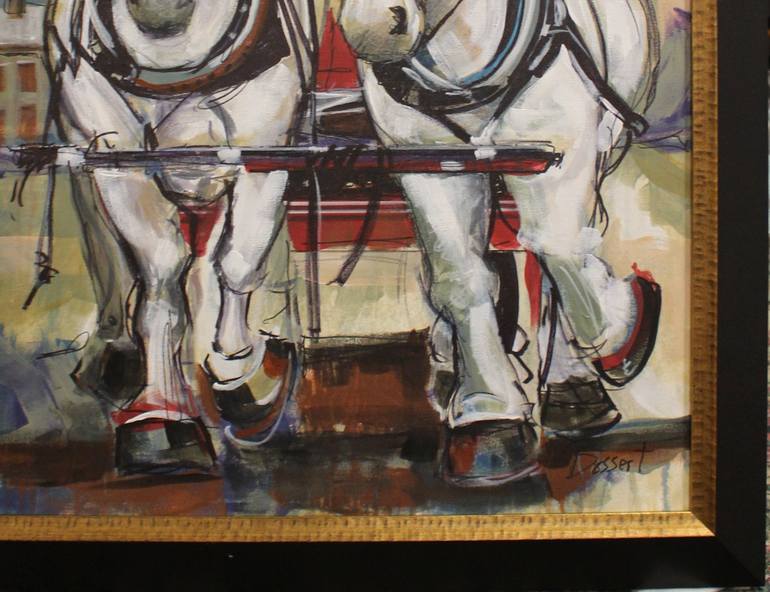 Original Contemporary Horse Mixed Media by Nancy Bossert
