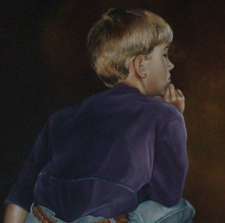 Original Classicism Children Painting by Nancy Bossert