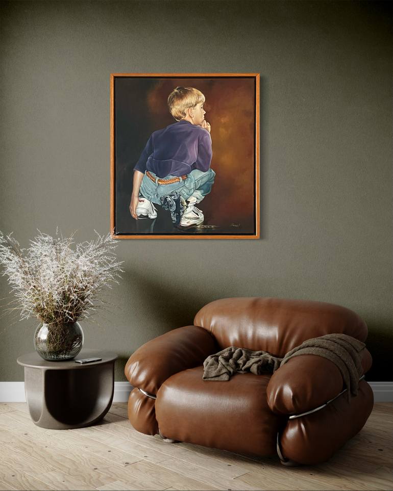Original Classicism Children Painting by Nancy Bossert