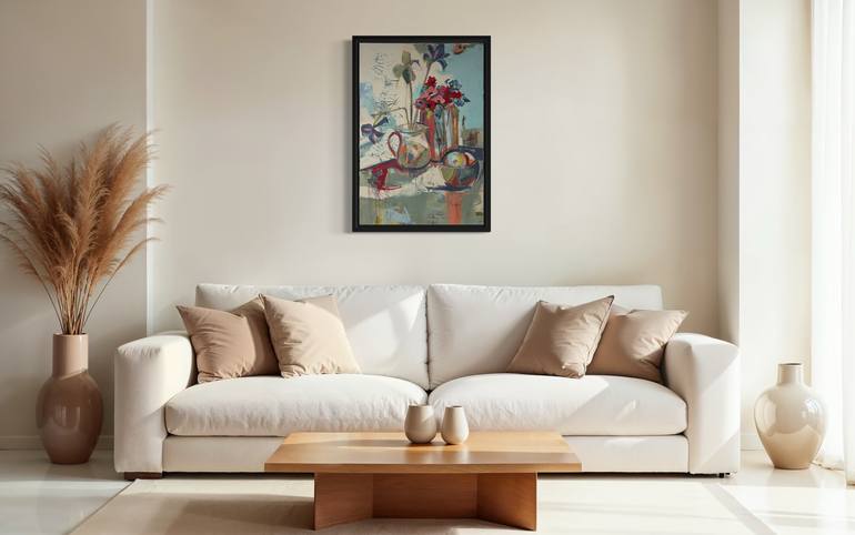 Original Abstract Still Life Painting by Nancy Bossert