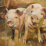 Collection Smaller animal oil paintings