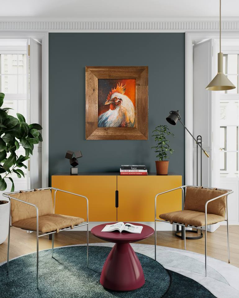 Original Abstract Expressionism Animal Painting by Nancy Bossert