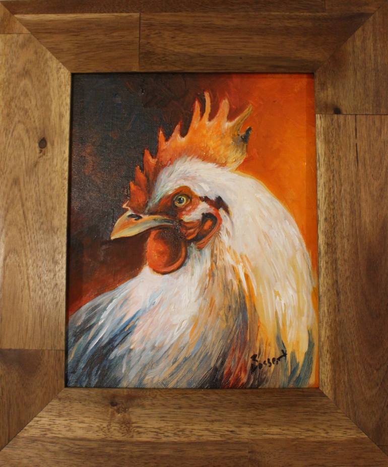 Original Abstract Expressionism Animal Painting by Nancy Bossert