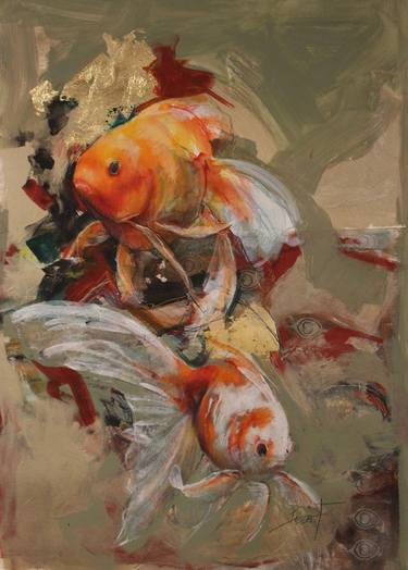 Print of Abstract Fish Paintings by Nancy Bossert