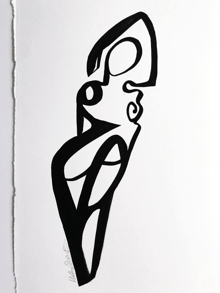 Original Figurative Nude Drawing by Holly Sharpe