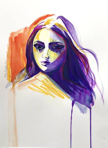 Original Expressionism People Paintings by Holly Sharpe