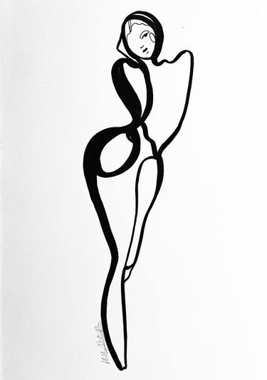 Original Expressionism Nude Drawings by Holly Sharpe